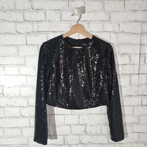 FAMELIN Cropped Sequin Top, 42